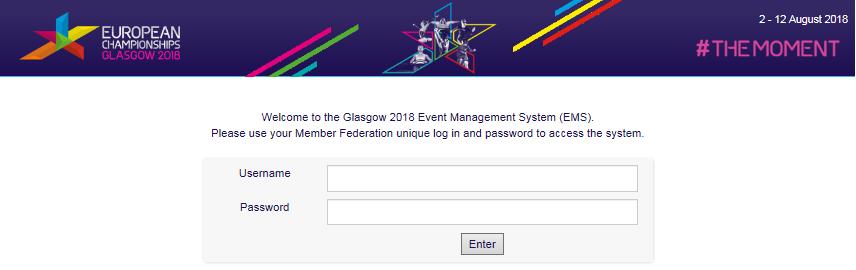 Log-in to the EMS portal Insert your Member