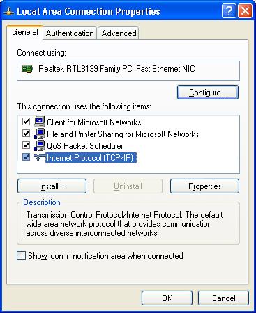4. When the dialog box similar to Figure 2-4 appears, be sure that the name of your network card is displayed in the first box. 5.
