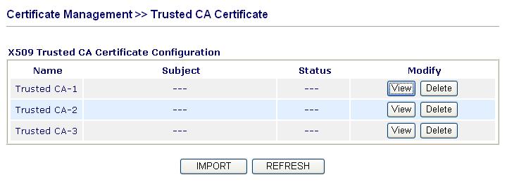 Import Refresh View Type in all the information that the window request. Then click Generate again. Click this button to import a saved file as the certification information.