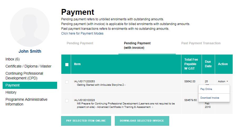 Updated as of 6 February 08 MAKE PAYMENT To make online payment, click Payment on the left-hand side menu and you will be directed to the Payment page.