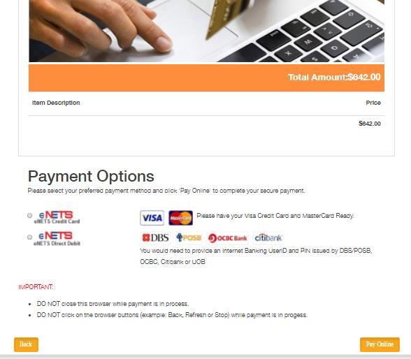 In the Pending Payment or Pending Payment with Invoice tab, you are able to choose to pay online. In the Pending Payment with Invoice tab, you can also download invoices.