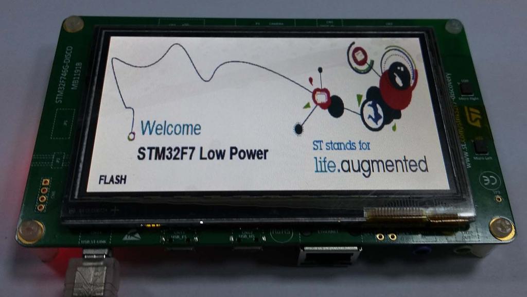 STM32F7 Series low-power application case AN4749 3. The picture is displayed for 5s. Figure 12.