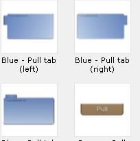 Creating and Customizing Pull Tabs Click the gallery tab and search for Pull Tab.