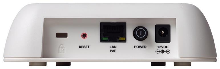 Figure 3. Back Panel of a WAP150 Wireless-AC/N Dual Radio Access Point with PoE Features The concurrent dual-band radio supports up to 1.