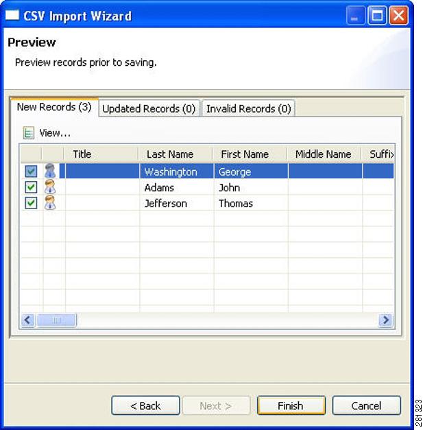 Chapter 9 Importing Personnel Records Using a Comma Separated Value (CSV) File b. Assign all CSV columns to an Import as field. c. Click Next.