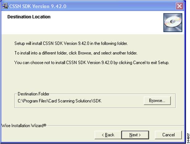 Chapter 9 Using a SnapShell License Scanner to Create Personnel Records Click Run, Continue, OK, or Next when prompted to accept the default settings and options. a. In the Destination Location window (Figure 9-18), record the directory where the software is installed.