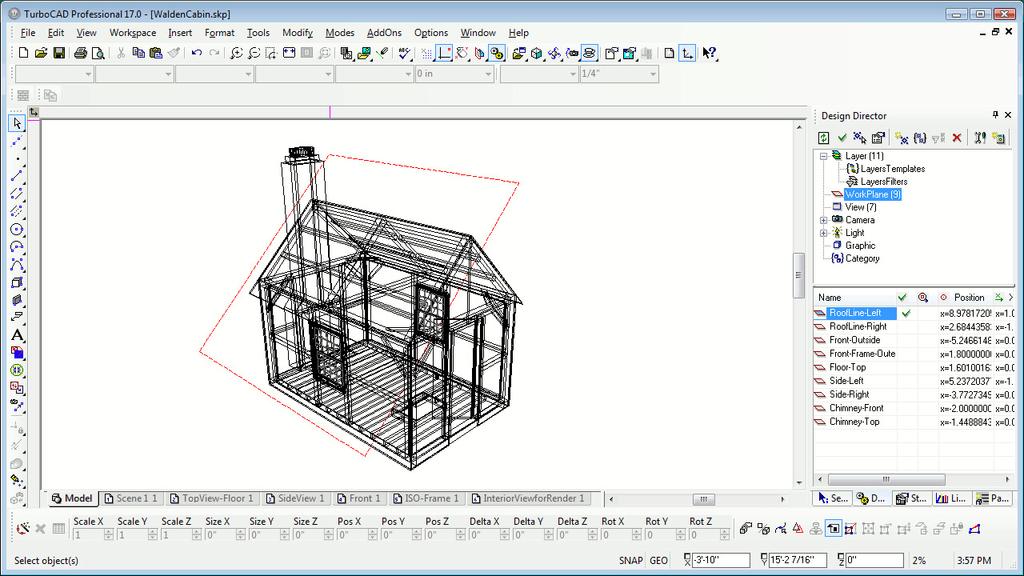 And because we know that most people use a number of tools or collaborate with others frequently, TurboCAD Pro is designed to provide excellent workflow to and from other applications.