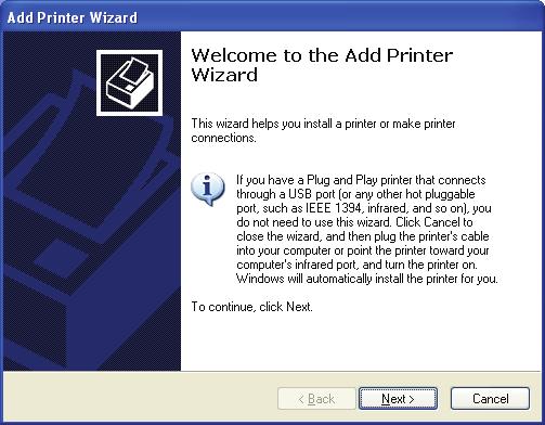 1.6 Windows Add Printer Procedure After adding a Network Port of the print server to your PC by Administrator or Client Installation Program, you can follow the procedure described below to add