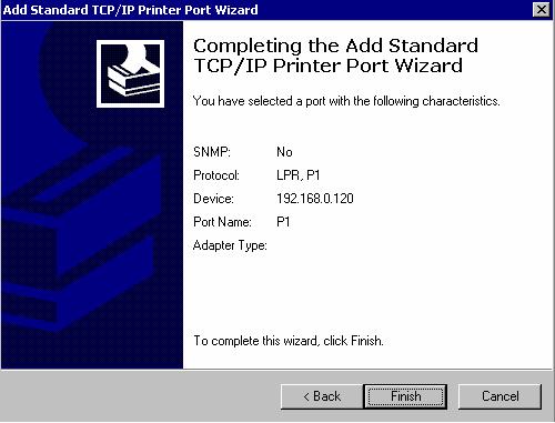 Click Finish The Printer Install Wizard
