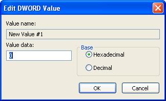 Right-click the record and select Modify to show this window: Value Name: []: This disabled field will show the value name.