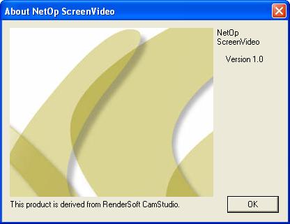 It shows the Netop Screen Video version number and other properties. 3.7.4.