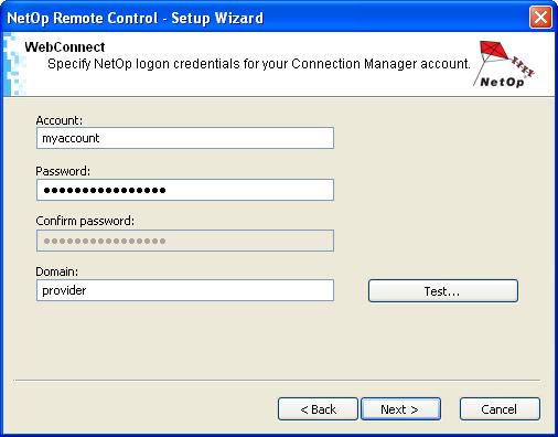 Enter the URL address of the WebConnect service, that is the Connection Manager, that you will be using for WebConnect connections.