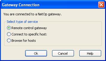 If you connect directly to a Host, specify in the IP Address drop-down box field the Host computer IP address and leave the Name drop-down box field empty.