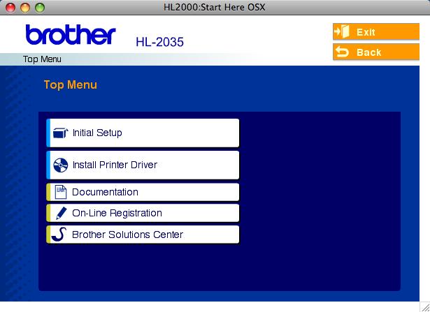 Install Printer Driver Install the printer driver. Install Other Driver or Utilities (For Windows users) Install optional driver. Documentation View the Printer User s Guide in HTML format.
