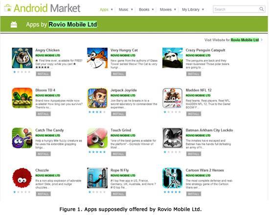 Malicious Marketplace Social Engineering March 2011-58 malicious apps (approx 250,000 victims) Actually reads Mobiie the l is a capital i May 2011-24 malicious