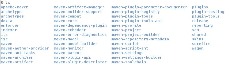 .m2/repository/org/apache/maven First