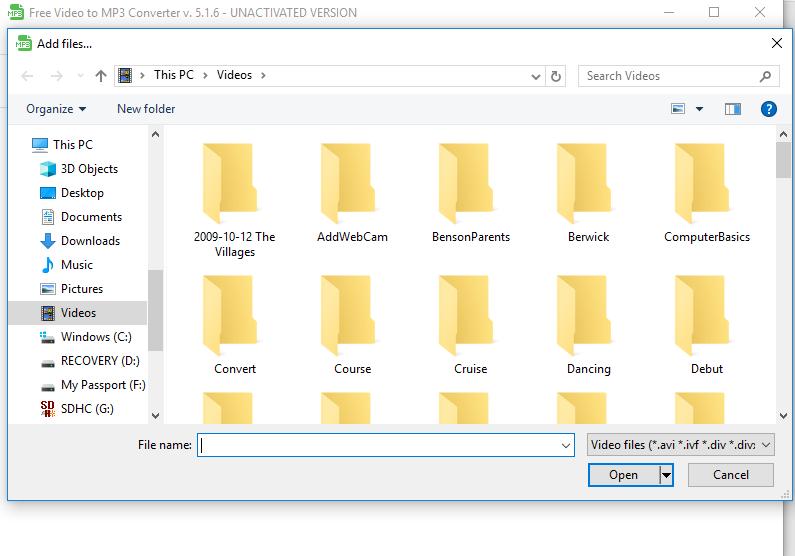 A new window opens, like File Explorer and find