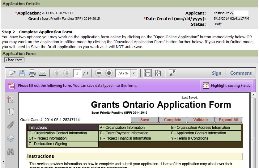 Below you will see a sample of what an Online application looks like. Step E: Step 3: Attach Supporting Documents.
