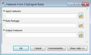 Features From CityEngine Rules Creates 3D geometries Uses CityEngine rules Technical workshop:
