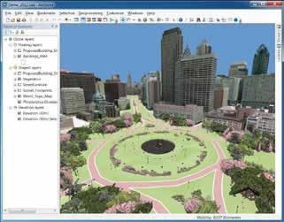 ArcGlobe 3D visualization application Data placed on 3D globe Map like & oblique views Integrated topography One