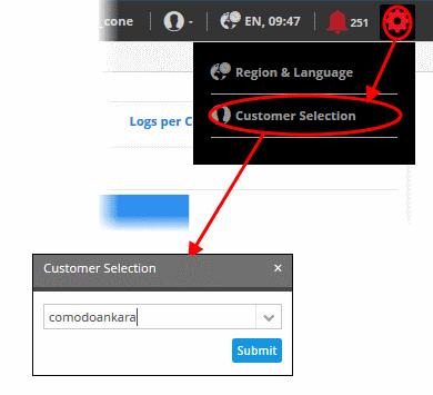 Choose the region and time zone to be followed from the 'Region' drop-down. Choose the language in which the cwatch Network web console is to be displayed from the 'Language' drop-down.