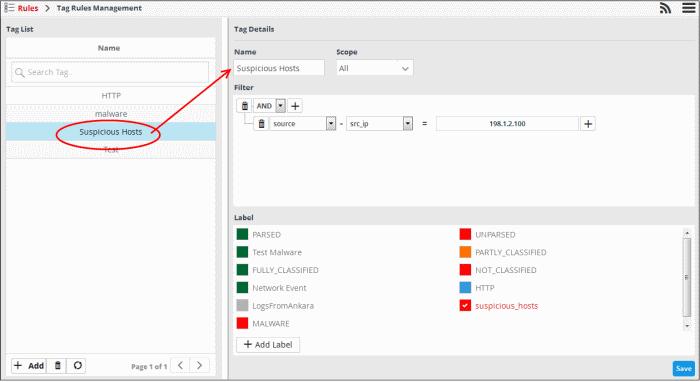 Multiple 'tag_list' labels in the details dialog indicates that the event satisfies more than one tag rule. You can save the query and use the same for incident creation.