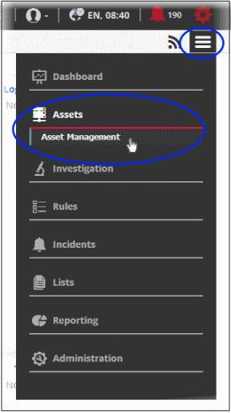 Choose 'Assets' and click 'Asset Management'.