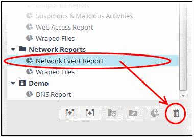 The report element will be deleted.