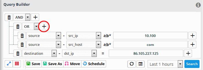 reverse the parameter, click the switch icon that appears to the right of the statement. The field group and the field selected will automatically switch from source to destination or vice-versa.