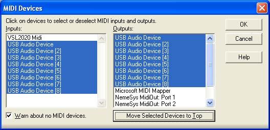 Sonar After launching Sonar, Go to Option -> MIDI devices setting and select USB Audio Device or M8U.
