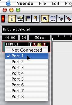 port for a MIDI