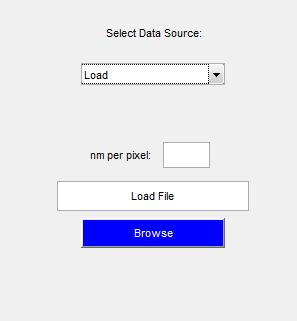 First, select the source of your data either dynamically generated simulated data or data loaded from file.