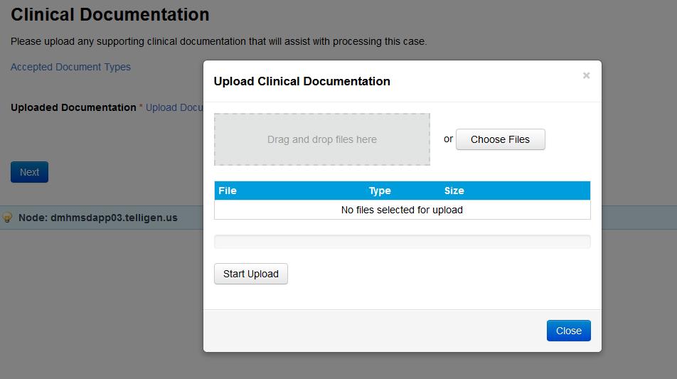 Clinical Documentation Upload Multiple files can be attached to a review.