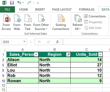 Excel 2013 Advanced Page 115 To remove the filter and see all the