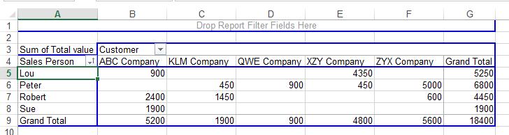 sort order. You can apply filters to the Pivot Table to control which records are displayed.