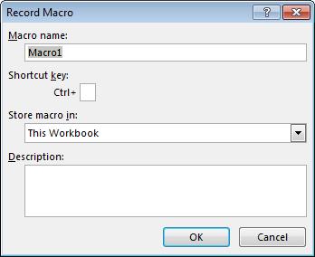 Excel 2013 Advanced Page 214 Enter a name for the macro in the Macro name text box, in this case call it ChangeToLandscape.
