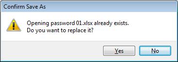 Excel 2013 Advanced Page 220 Click on the Yes button Close the workbook. Re-open the workbook. You will see a dialog box, into which you must enter the correct password, i.e. 'cct'.