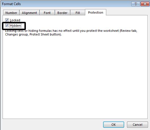 Excel 2013 Advanced Page 234 This will display the Format Cells dialog box. Click on the Protection tab.