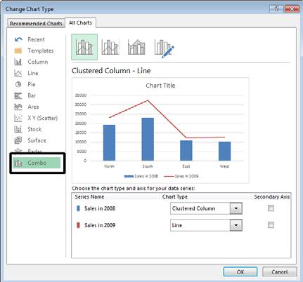 Excel 2013 Advanced Page 36 Within the left-hand side of the dialog box click on the Combo button.
