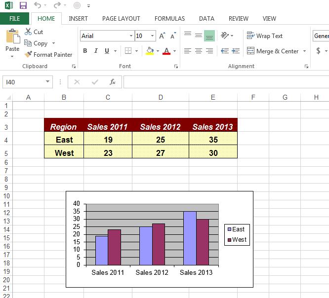 Excel 2013 Advanced Page 37 Changing the chart type for a particular data series Open a workbook called Chart Types.