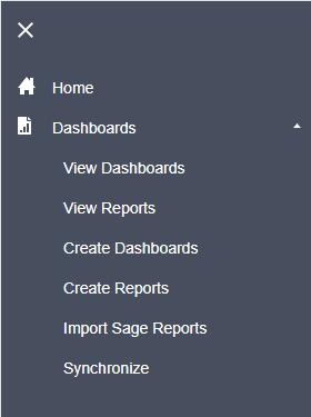 FOR MORE INFORMATION: For a list of the dashboard reports and related report parts that Sage provides, refer to the Release Notes and Mobile Dashboards Help (Sage Construction Central: Support >
