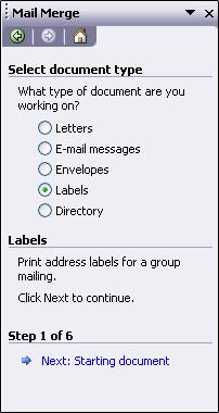 Merging the exported Cardex data to Microsoft Word for mailing labels 1. Open Microsoft Word 20