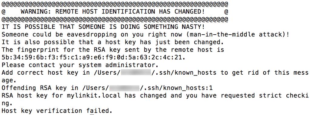 8.4. I m not able to SSH access with an error showing Host Identification Has Changed, what can I do?