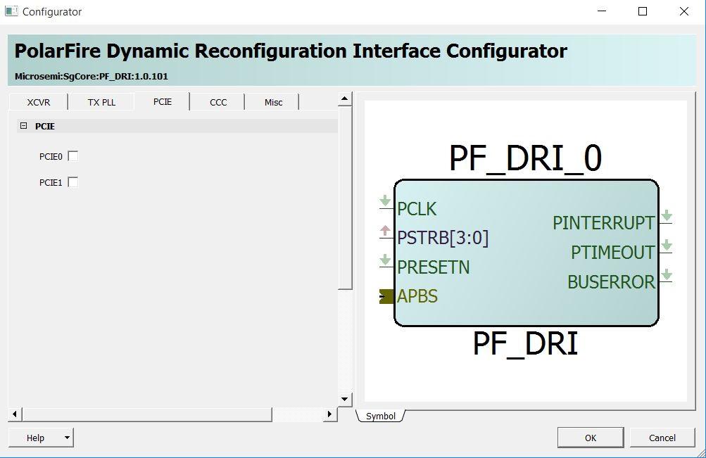 3 DRI Configuration for PCIe In the PCIE tab, PCIE0 and PCIE1, or any