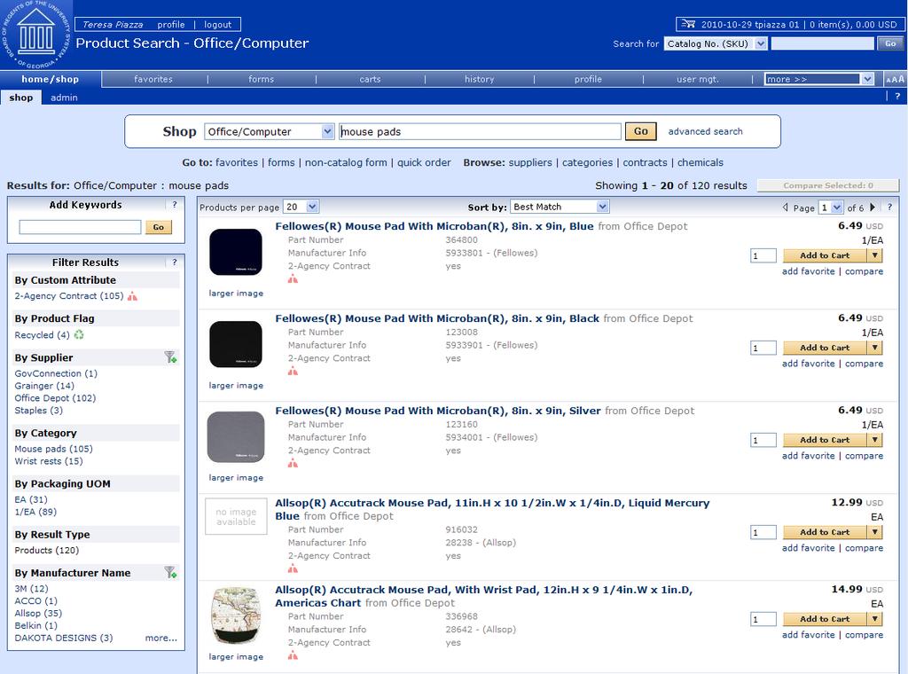 Searching for Items Search Result Details Search results display below the Simple and Advanced Search.