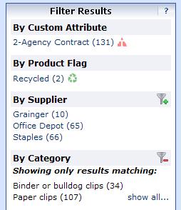 Searching for Items If you want to remove a filter, click the remove selected filter icon (funnel