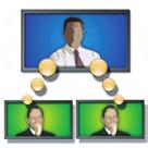 If one speaker talks without interruption for about 15 seconds, the system uses Presentation mode so that all participants can see the speaker in a larger picture.