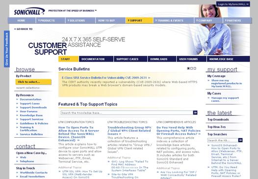 Customer Support Related Documentation For answers to all your support questions, visit the Dell SonicWALL Support Web site at: <http:// www.sonicwall.com/us/support.