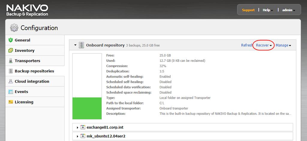 Booting VMs from Backup The Flash VM Boot feature enables you to run (boot) VMware VMs directly from compressed and deduplicated VM backups, without recovering the entire VMs first.