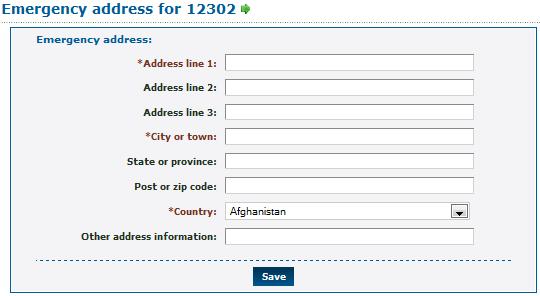 Telephone Lines 28.3 Set the Emergency Address To add emergency information: 1. Log in to the Press8 Telecom web interface. 2. Go to Features» Telephone lines. 3. Click the name of the telephone line.